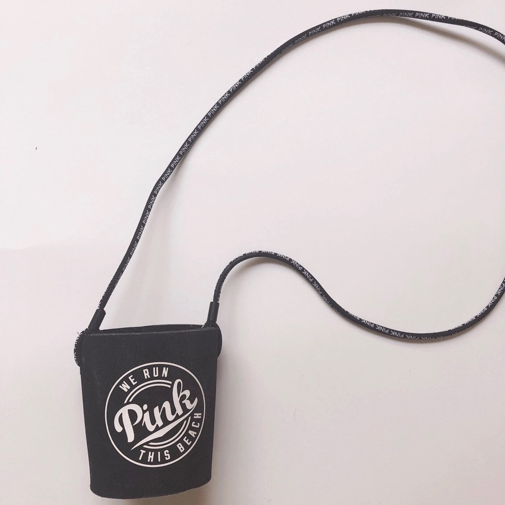 Victoria’s Secret PINK koozie lanyard in black!